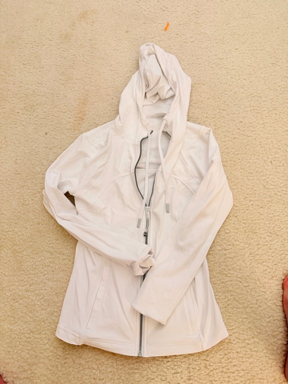 Lululemon white align jacket with hood